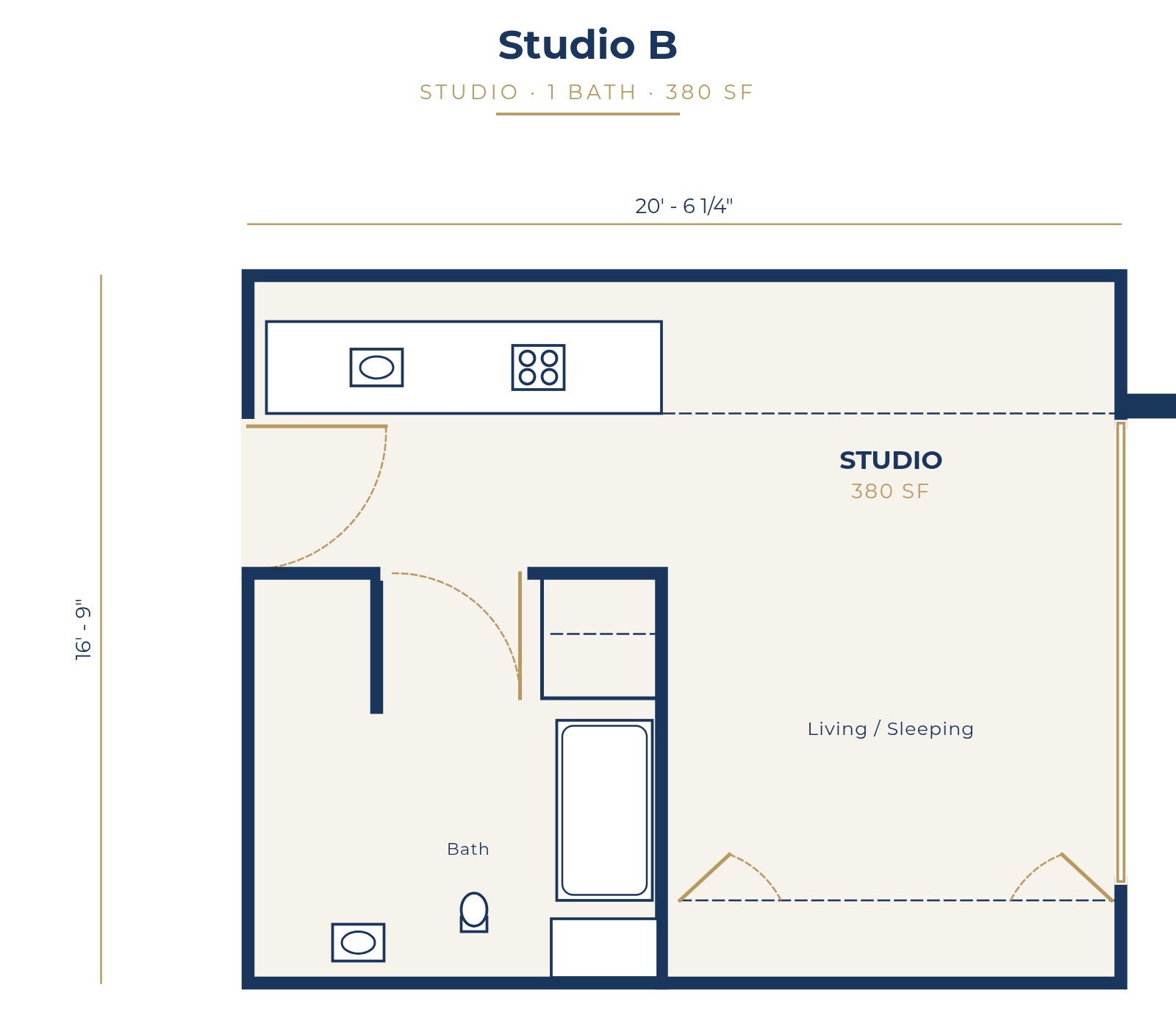 Studio A & B floor plan